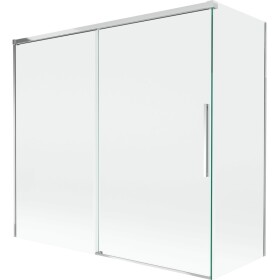 MEXEN/S - Rox vaňová zástena 2-krídlová posuvná 170 + 70 x 150, transparent, chróm 8C9-170-070-01-00