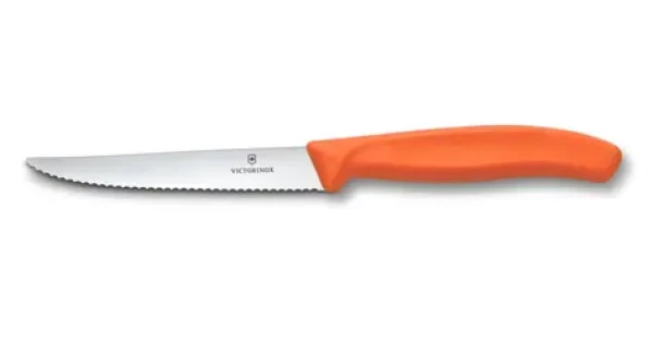 VICTORINOX Swiss Classic Nôž na steak a pizzu 11 cm oranžová / vrúbkované ostrie (6.7239.C1)