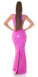 Soo Sexy! Koucla Latexlook Maxiskirt with XL Slit pink S