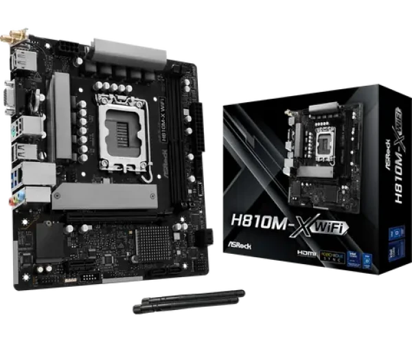 ASRock H810M-X WiFi / H810 / LGA 1851 / 2x DDR5 / PCIEx 16 / 2.5GLAN / Wi-Fi / mATX (90-MXBS6-A0UAYZ)