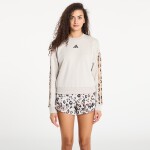 Mikina adidas W Animal Print French Terry 3 Stripes Sweatshirt Wonder Aluminium/ Multicolor XS