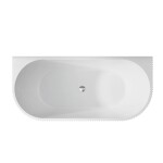 BESCO - Voľne stojaca vaňa LEYA biela, sifón so štrbinovým prepadom - Farba - Biela, Farba sifónu - Chróm, Rozmer vane - 150 × 75 cm VANLEY150WN