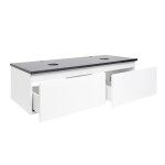Kúpeľňová skrinka so žulovou krycou doskou SAT B-WAY 119x30x45 cm biela lesk BWAY120WZ BWAY120WZ