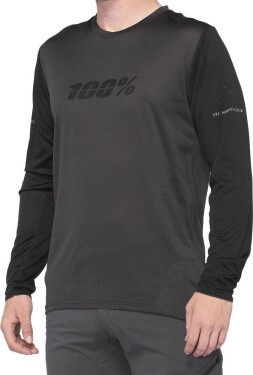 100% Ridecamp Long Sleeve black/charcoal