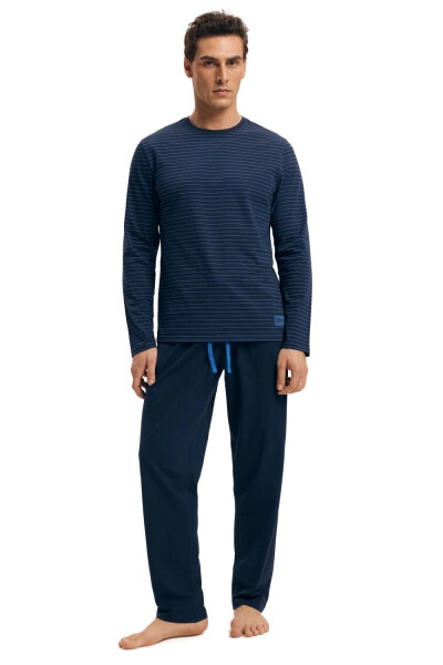 Pánske pyžamo 43455 New blue - HENDERSON tmavě modrá M