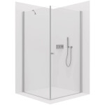 CERANO - Sprchovací kút Antelo L/P - 6 mm - chróm, transparentné sklo - 90x90x190 - otočný CER-433974