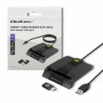 USB čítačka čipových kariet čierna