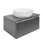 Kúpeľňová skrinka s krycou doskou SAT Feel 60x30x46 cm antracit mat SATFEEL60ANTD SATFEEL60ANTD