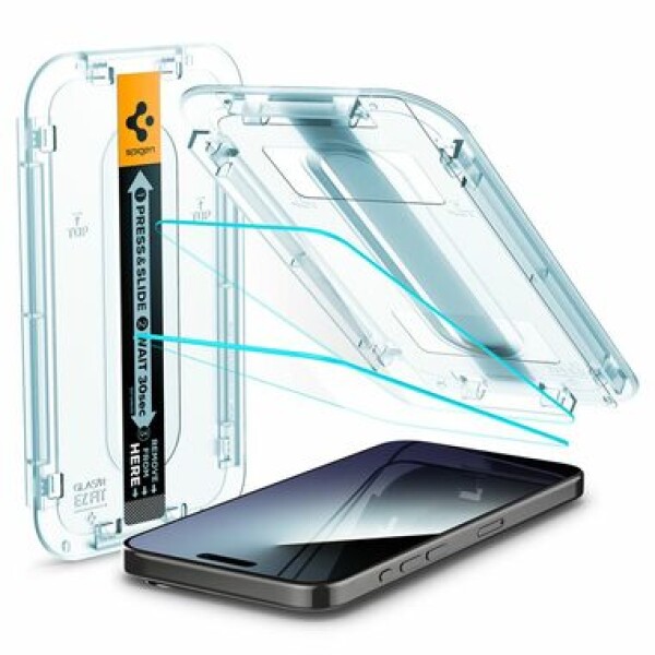 Spigen Glass tR EZ Fit 2 Pack ochranné sklo pre Apple iPhone 15 Pro Max (AGL06872)