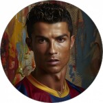 Jedlý papier Cristiano Ronaldo v drese Barcelony 19,5 cm - Pictu Hap - Pictu Hap