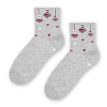 Dámske ponožky 136 GRAFITOVÁ MELANŽ 35-37