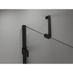 MEXEN/S - Lunar sprchový kút štvrťkruh krídlový pravá 90 x 80, transparent, čierna 833-090P-080L-70-00