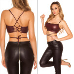 Sexy KouCla Wetlook Crop Top Einheitsgroesse