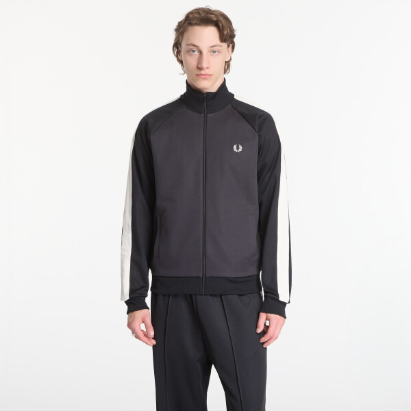 Mikina Fred Perry Contrast Sleeve Track Jacket Black L