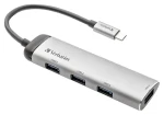 Verbatim 49147 USB-C strieborná / USB hub / 4X USB-A 3.2 Gen 1 (49147)