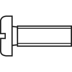 TOOLCRAFT 839936 skrutky s valcovou hlavou M2 10 mm drážka DIN 84 plast, polyamid 10 ks; 839936