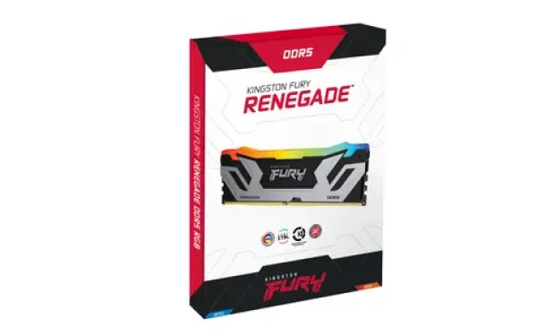Kingston FURY Renegade RGB Silver 24GB / Pamäť RAM / DDR5 8400MHz / CL40 / CUDIMM / XMP 3.0 (KF584CU40RSA-24)