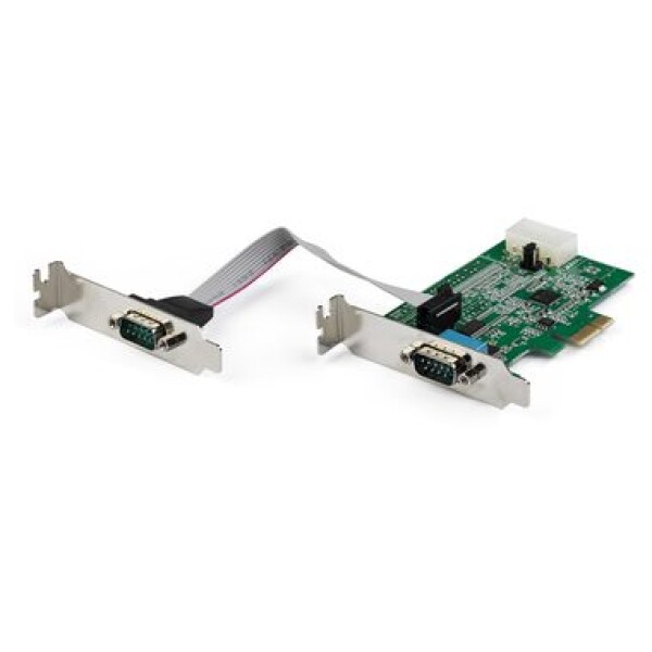 StarTech adaptér PCIe RS232 na 2xDB9 čierna / 921,4 kbs / nízky profil (PEX2S953LP)