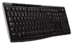 Logitech klávesnica Wireless Keyboard K270, CZ/SK, Unifying prijímač, čierna (920-003741)