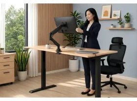 HAMA stolný držiak pre 1 monitor 35" čierna / Stolný držiak / 1 rameno / VESA 75x75-100x100 / nosnosť 15 kg (220905)
