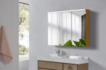 CERANO - Kúpeľňová zrkadlová skrinka s LED osvetlením Avia - dub medový - 95x70x16,5 CER-661912