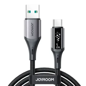 Joyroom S-A60 StarTalk Nabíjací kábel USB-A (M) - USB-C (M) 3A 1.2m čierna (6956116762353)