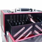 Aptel Kozmetický kufrík 35x25x31cm ružovo-čierny CA34A