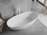 MEXEN - Bari voľne stojaca vaňa z liateho mramoru 165 x 75, biela mat 57221657500