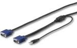 StarTech VGA + USB KVM konzolový kábel čierna / Konzolový kábel / 1,8 m / max. rozlíšenie 1920 x 1200 px (RKCONSUV6)