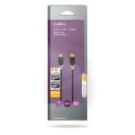 Nedis USB-C - USB-C antracitová / Kábel / USB 3.2 Gen 1 / 60 W / 5 Gbps / 4K 60Hz / 2 m (CCBW64700AT20)