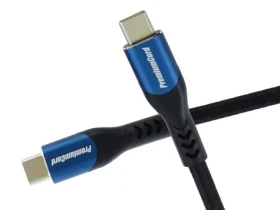 PremiumCord kábel USB-C - USB-C / USB 3.2 Gen 2x2 / 5A / 100W / 20 Gbit / s / bavlnený oplet / 3M (ku31cry3)