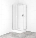 SAT - Set sprchovacieho kúta a vaničky, štvrťkruh 80x80 cm Multi Basic SIKOBKMUS80CRCH SIKOBKMUS80CRCH