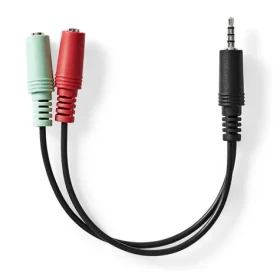 Nedis Stereo Audio kábel jack 3.5 mm (M) - 2x jack 3.5 mm (F) 0.20 m antracit (CAGB22150BK02)