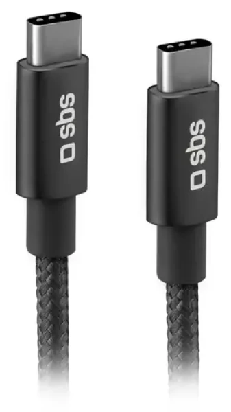 SBS USB-C - USB-C sivá / Kábel / Power Delivery 25 W / 1,5 m
