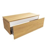 Kúpeľňová skrinka s krycou doskou SAT Feel 100x30x46 cm medový dub mat SATFEEL100DMDBEZ SATFEEL100DMDBEZ