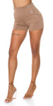 Sexy Koucla high waist shorts with pockets CAPPUCCINO L