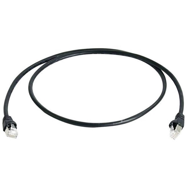 Telegärtner 100008831 RJ45 sieťové káble, prepojovacie káble CAT 6A S/FTP 7.50 m čierna samozhášavý, s ochranou, párové tienenie, dvojžilový tienený, bez; 100008831