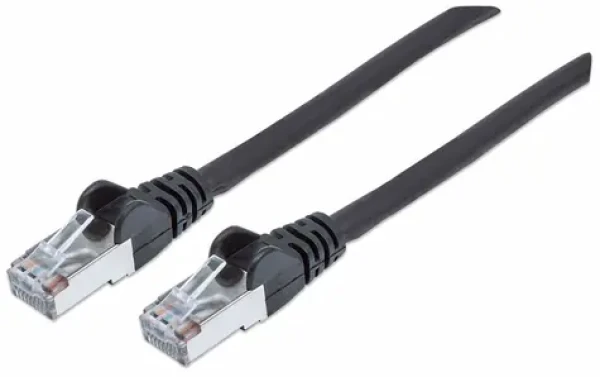 Intellinet Cat6A čierna / Patch kábel / S/FTP / LSZH / RJ-45 / 5 m (740937)