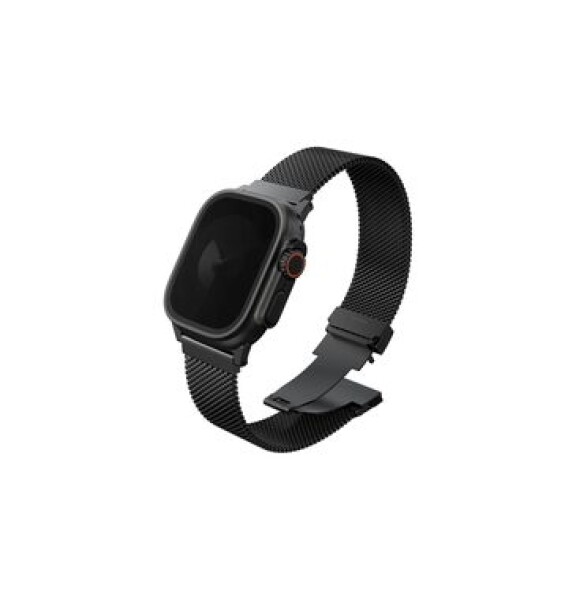 UNIQ Dante PRE remienok pre Apple Watch 49 46 45 44 mm - Graphite BLACK (čierna) (8886463692257)