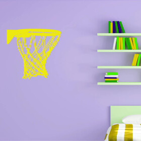 Veselá Stena Samolepka Basketbalový kôš Farba: žlutá, Veľkosť: 60 x 56 cm