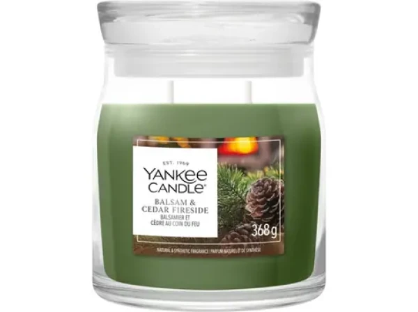Yankee Candle Balsam Cedar Fireside Signature Stredná (5038581187501)
