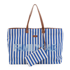 Childhome Cestovná taška Family Bag Canvas Electric Blue / Rozmery: 55 x 40 x 18 cm / Nosnosť: 3 kg (CWFBSTBL)