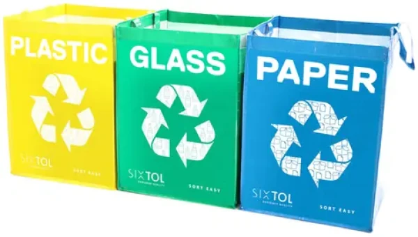 SIXTOL SORT Easy 3 BASIC 3 x 36 l (SX4229) / Tašky na triedený odpad / 30x30x40 cm / 3 ks (SX4229)