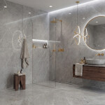 CERANO - Sprchová zástena Walk-in Crystal Ľ/P - 8 mm - bezvzperový systém - zlatá, transparentné sklo - 100x200 CER-8050BD6647