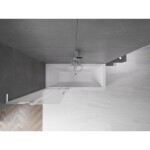 MEXEN/S - Velar L dvojkrídlová posuvná vaňová zástena 75 x 150, dekor, chróm 896-075-003-31-01