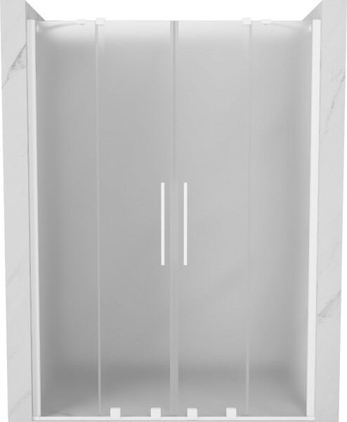 MEXEN/S - Velar Duo posuvné sprchové dvere 150, dekor, biela 871-150-000-32-20