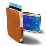 Kožená mini peňaženka Mondraghi Elegance Caramel