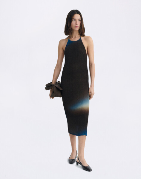 Thinking MU Glass Pleated Miriam Dress MULTICOLOR XS