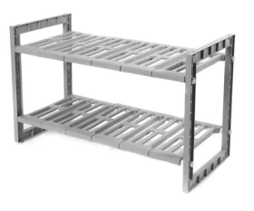 Compactor Nastaviteľná polička pod umývadlo svetlo šedá / 50/76 x 30 x 40cm (3370910075441)