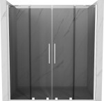 MEXEN/S - Velar Duo posuvné sprchové dvere 200, grafit, biela 871-200-000-42-20